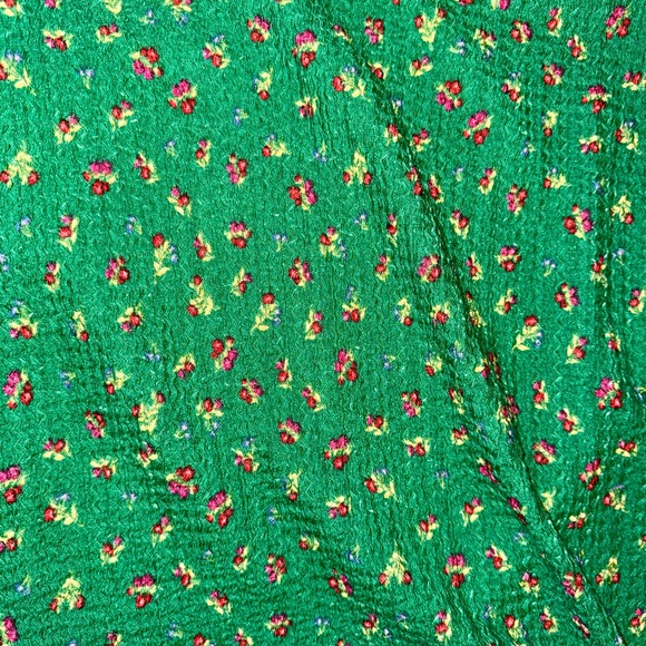 LOFT Floral Stretchy Long Sleeve Shirt, Kelly Green - Picture 4 of 6